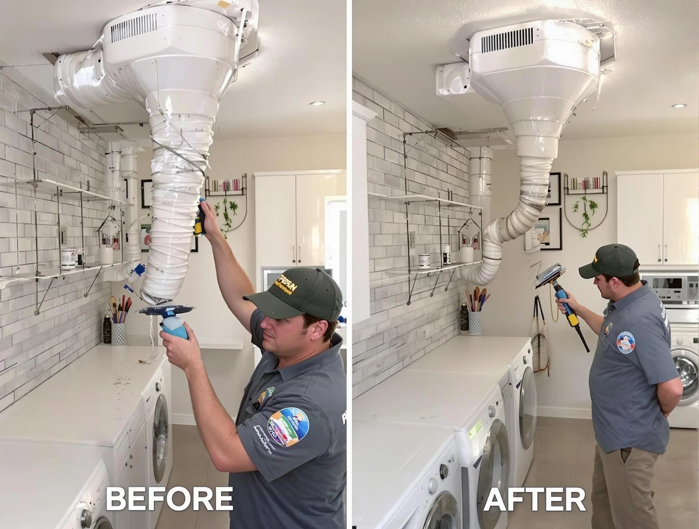 Professional dryer exhaust vent cleaning by Westford Dryer Vent Cleaning in Westford