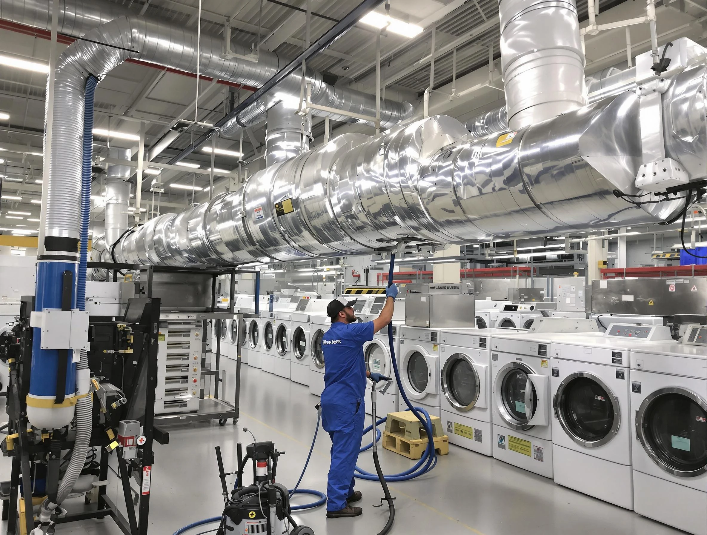 Westford Dryer Vent Cleaning team performing heavy-duty industrial dryer vent cleaning in Westford